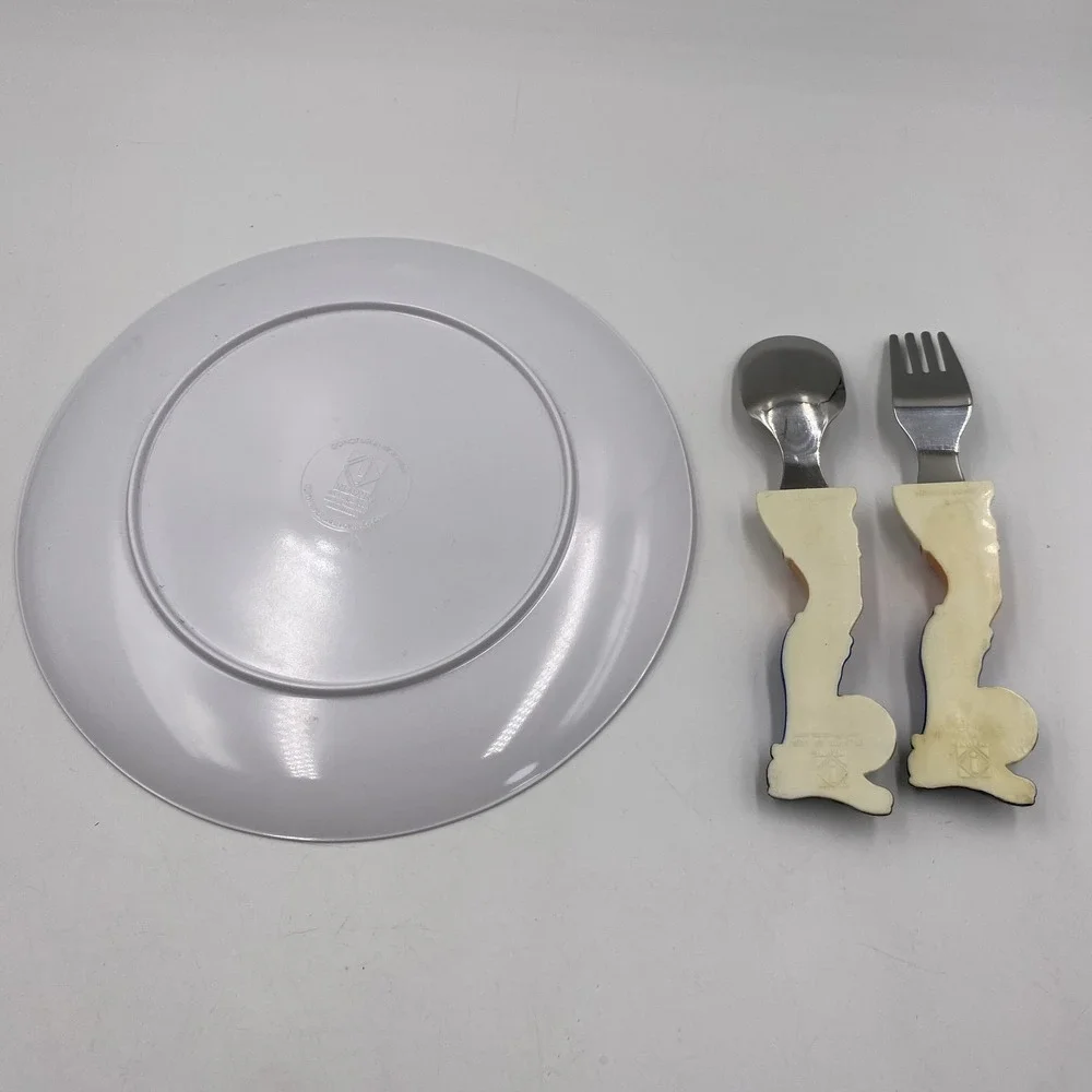InZone Soccer Plate Set Kids Youth GOAL Plate Spoon Fork Sports Ball Utensils Se